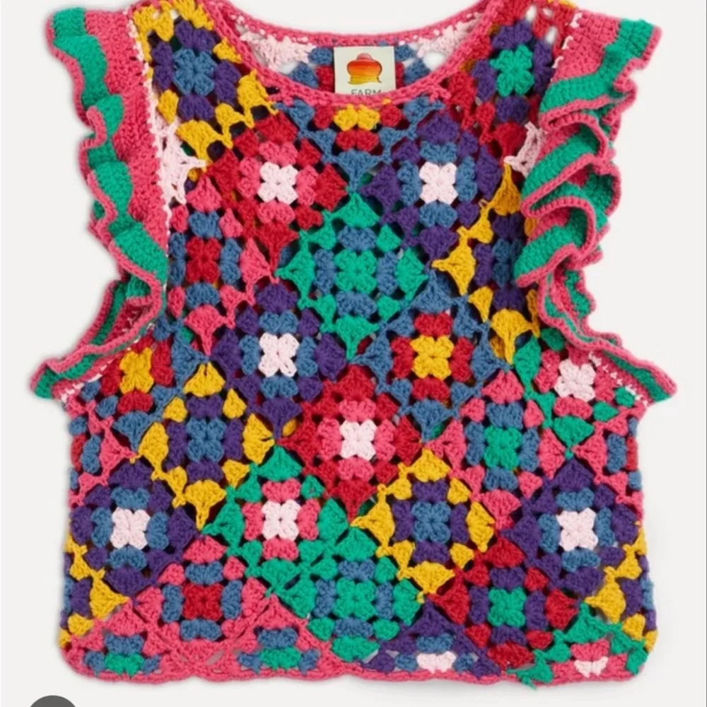 FARM Rio Multicolor Crochet Top - Picture 2 of 4